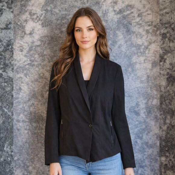 Robert Rodriguez Jackets & Blazers - Robert Rodriguez Women’s Blazer 16 Black Zipper Pockets Buttons Jacket Formal